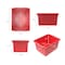 Storex Storage Bin, Polypropylene, Red, 3 PK 61452U06C - alternate 7